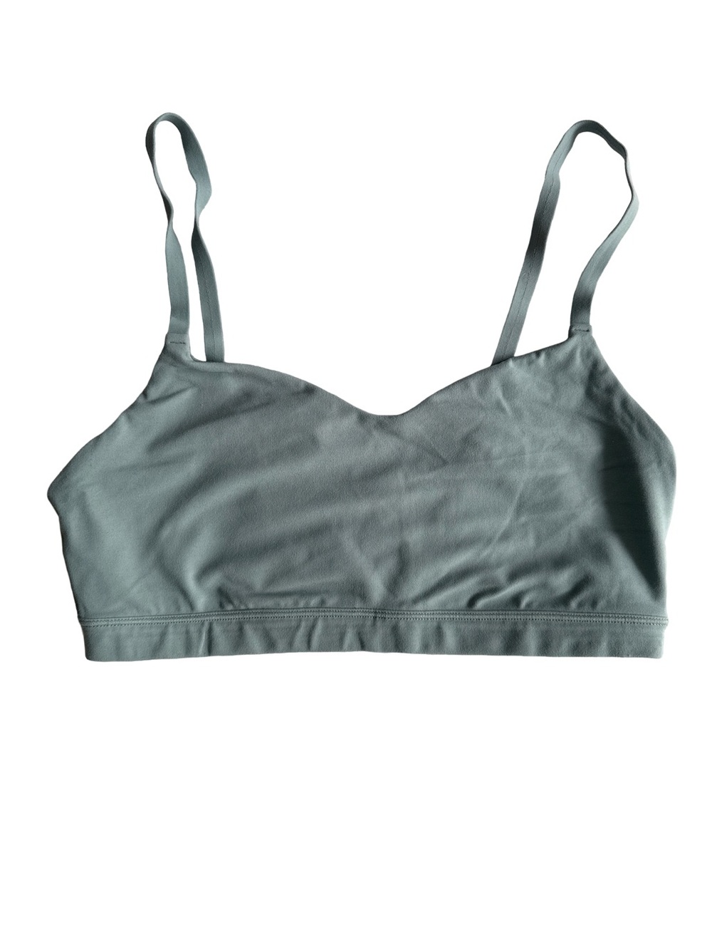 ATHLETA Sports Bra Women’s Medium Adjustable Crossback Light Sage Lightweight